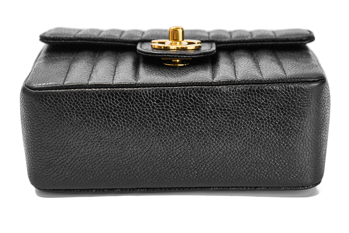 Chanel Rare Vintage Black Caviar Mademoiselle Square Mini 17