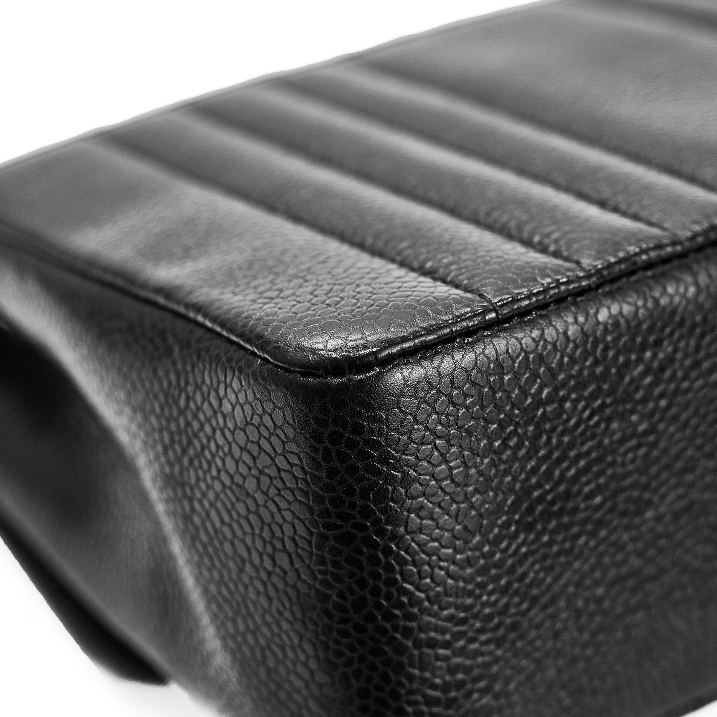 Chanel Rare Vintage Black Caviar Mademoiselle Square Mini 17
