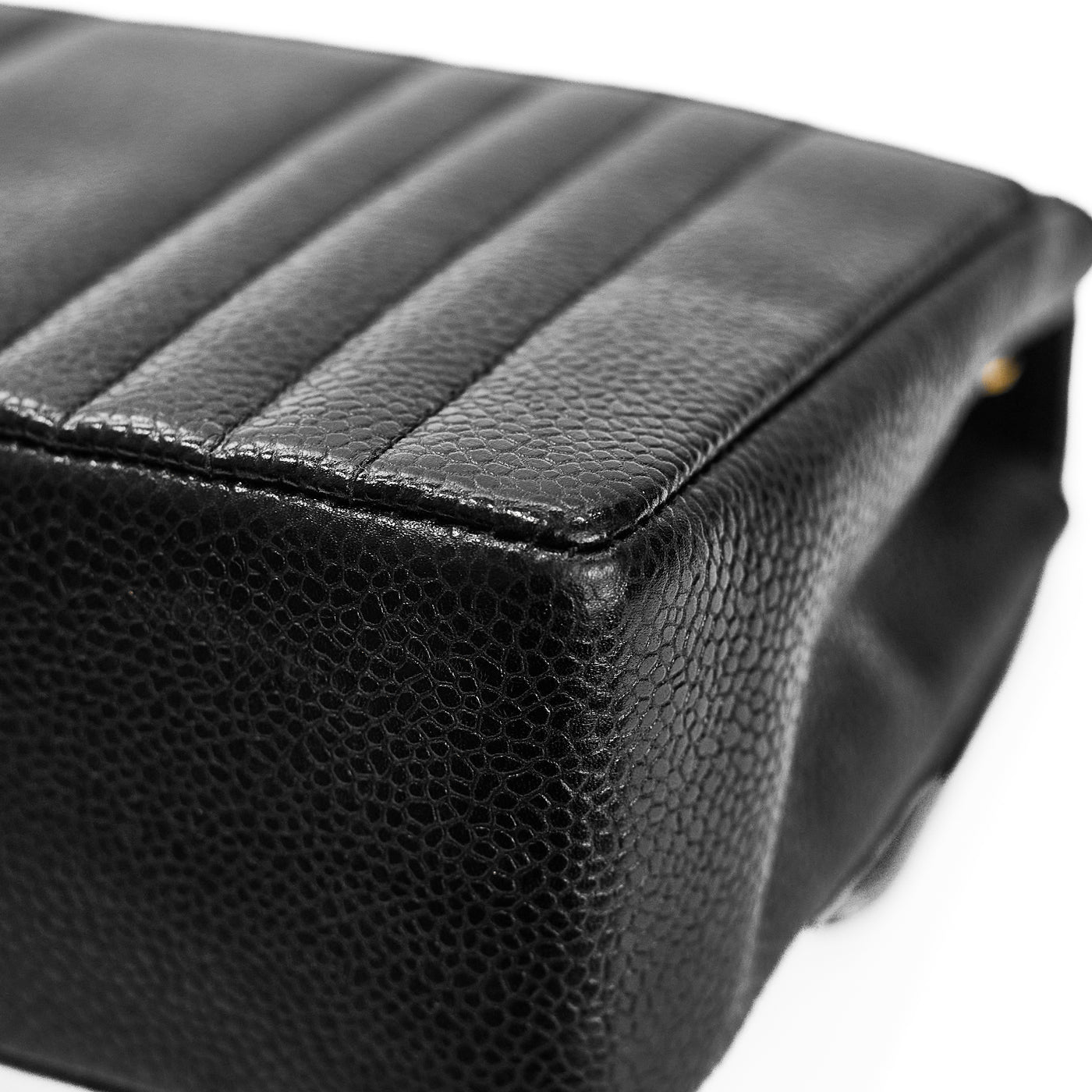 Chanel Rare Vintage Black Caviar Mademoiselle Square Mini 17