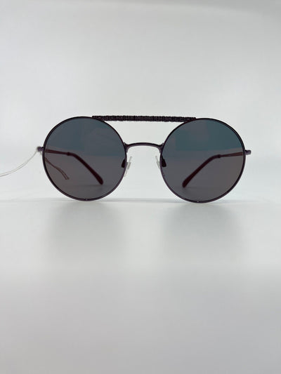 Chanel Purple Round Sunglasses