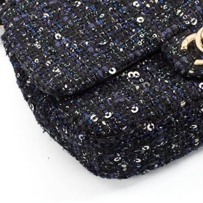 Chanel 2019 Spring/Summer Runway Tweed Pearl Handle Mini Flap Bag