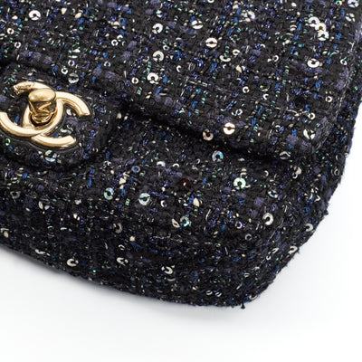 Chanel 2019 Spring/Summer Runway Tweed Pearl Handle Mini Flap Bag