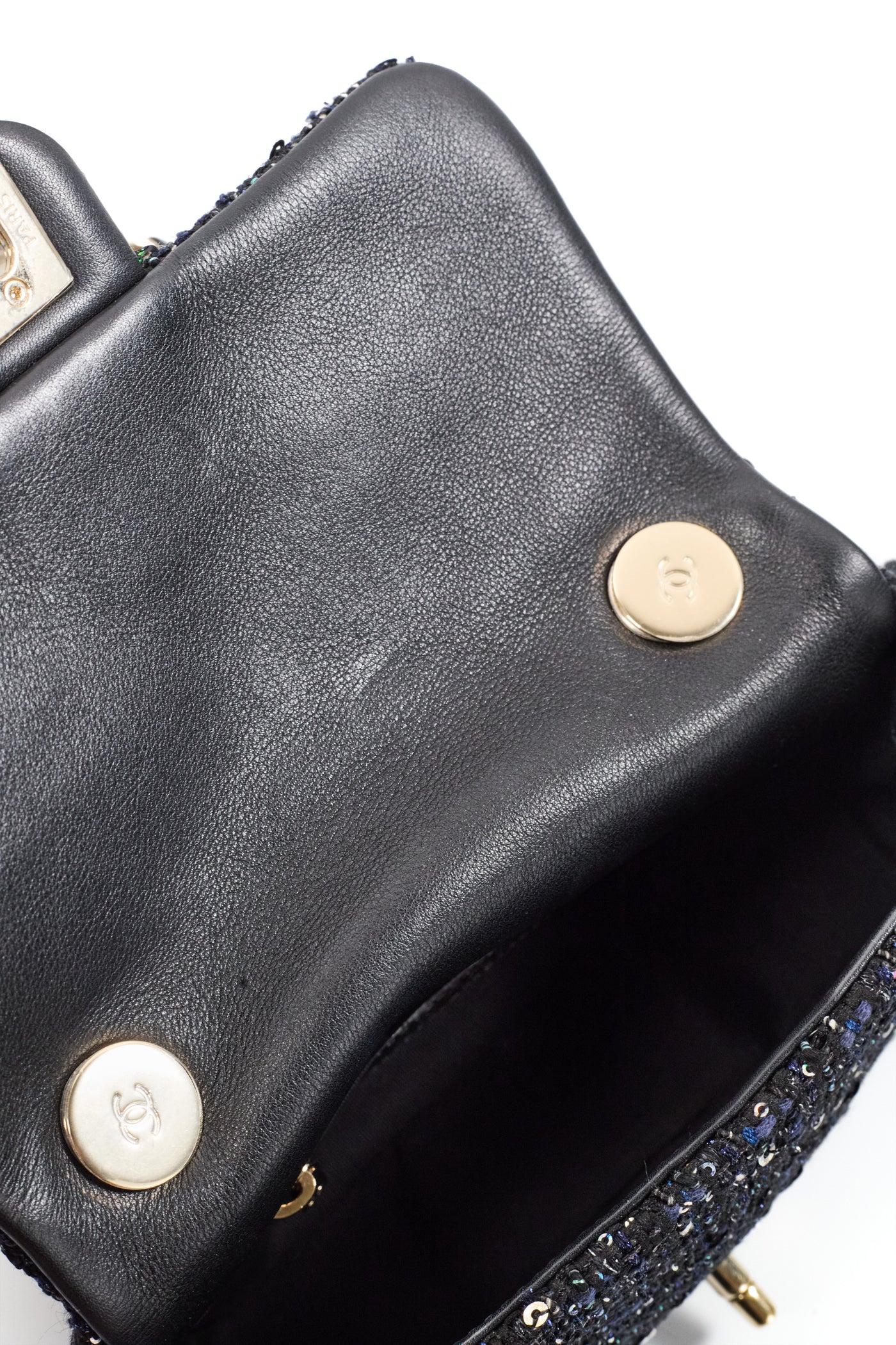 Chanel 2019 Spring/Summer Runway Tweed Pearl Handle Mini Flap Bag