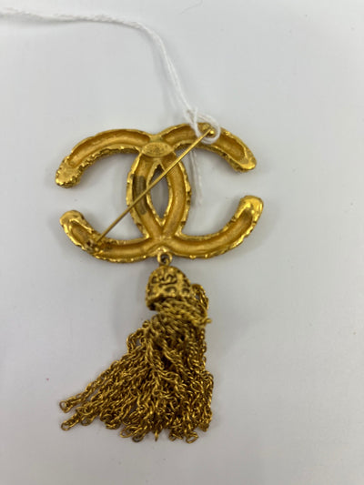 Chanel Vintage CC Tassel Brooch