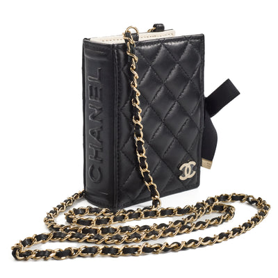 Chanel Book Card Holder with Chain