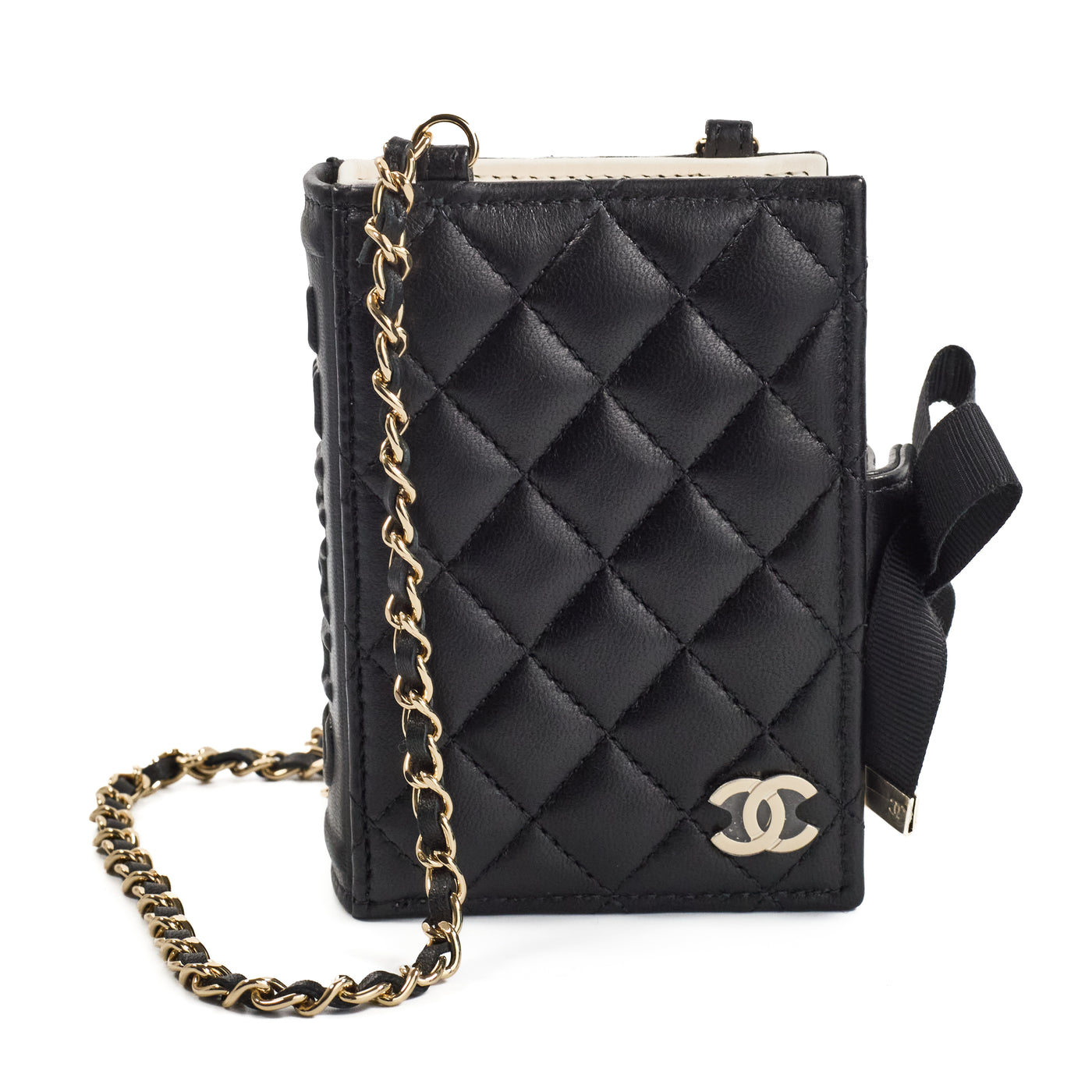 Chanel Book Card Holder with Chain