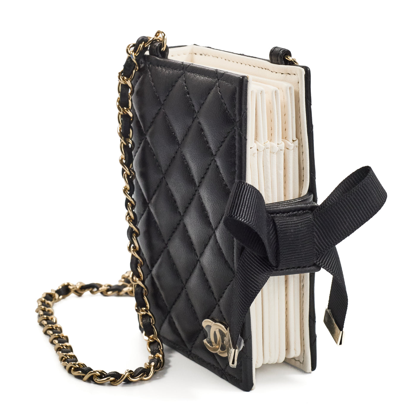Chanel Book Card Holder with Chain