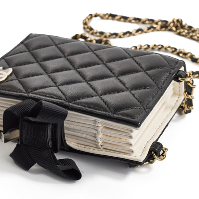 Chanel Book Card Holder with Chain