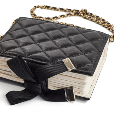 Chanel Book Card Holder with Chain