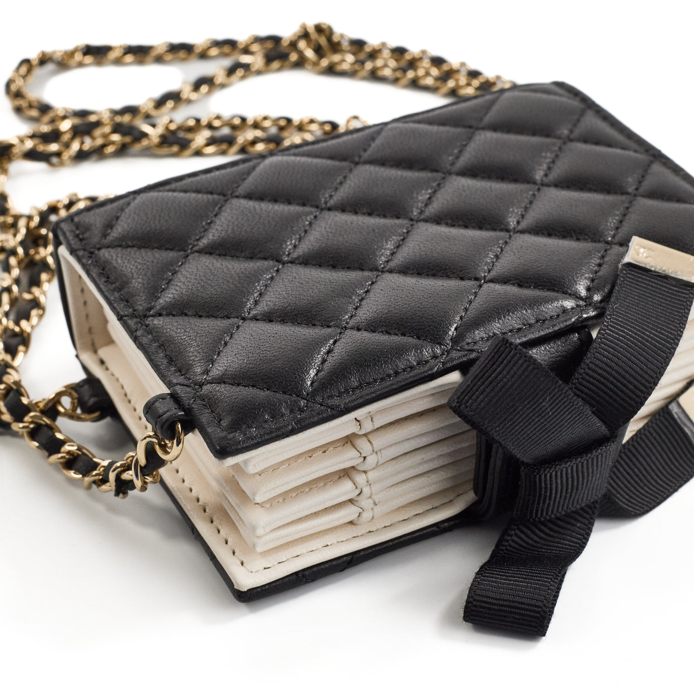 Chanel Book Card Holder with Chain