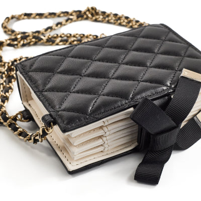 Chanel Book Card Holder with Chain