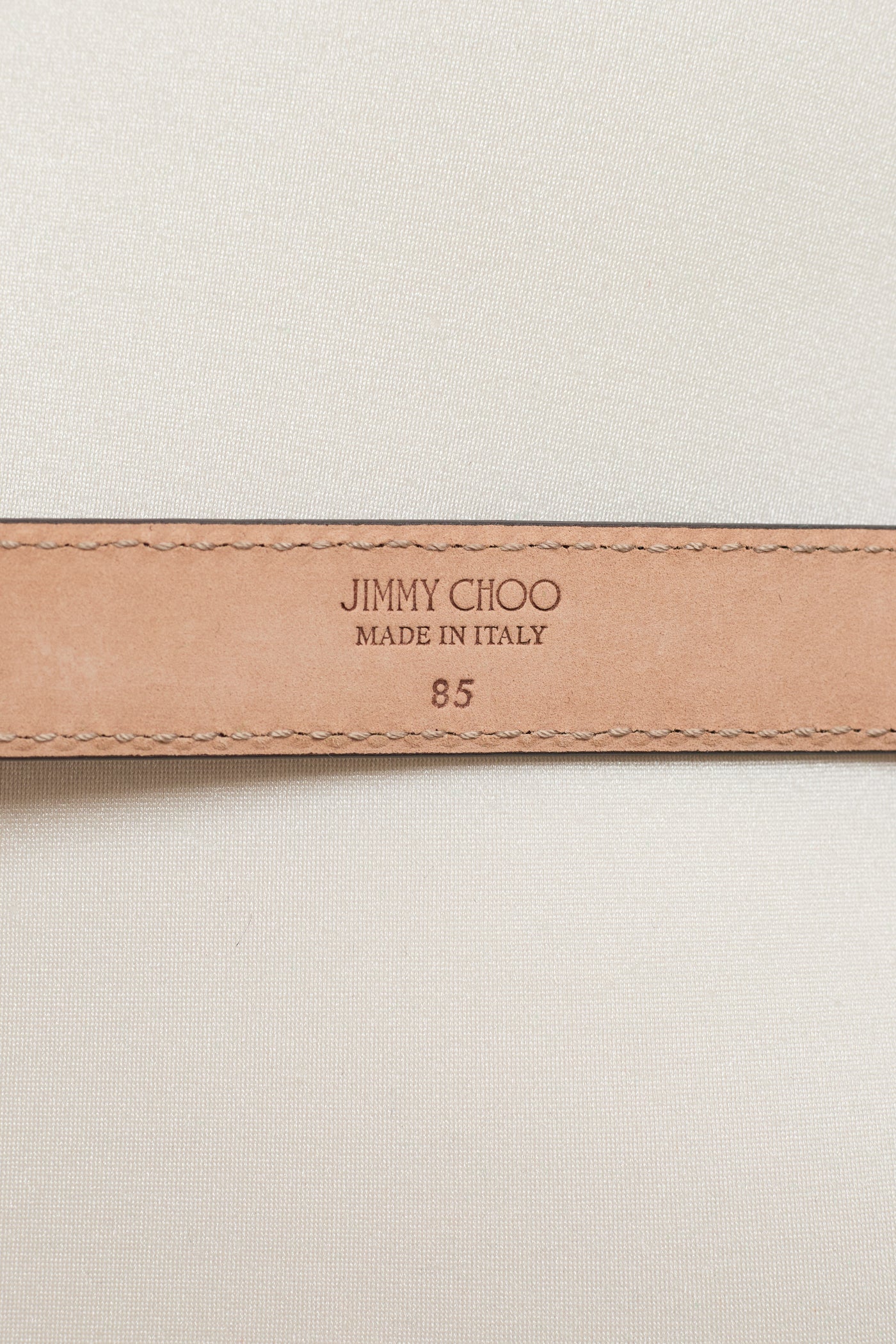 Jimmy Choo Crocodile Embossed Leather Belt Size 85