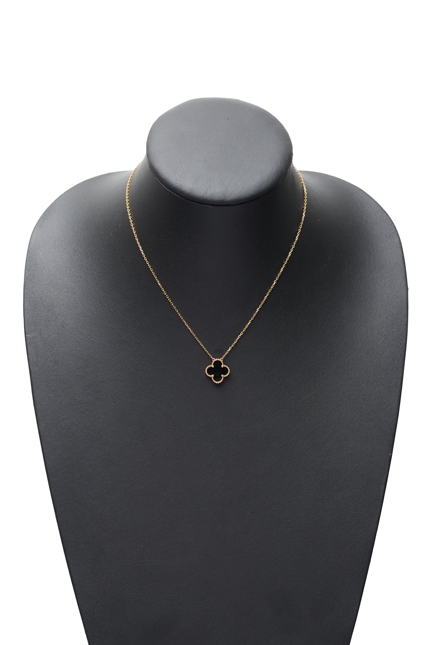 Van Cleef Black Onyx Vintage Alhambra Necklace
