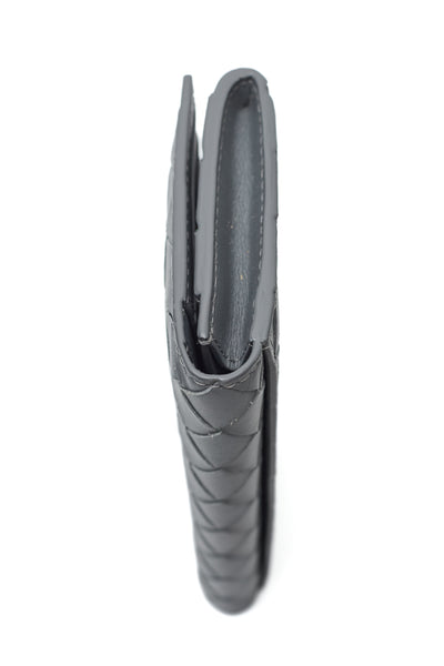 Bottega Veneta Grey Intrecciato Leather Long Wallet