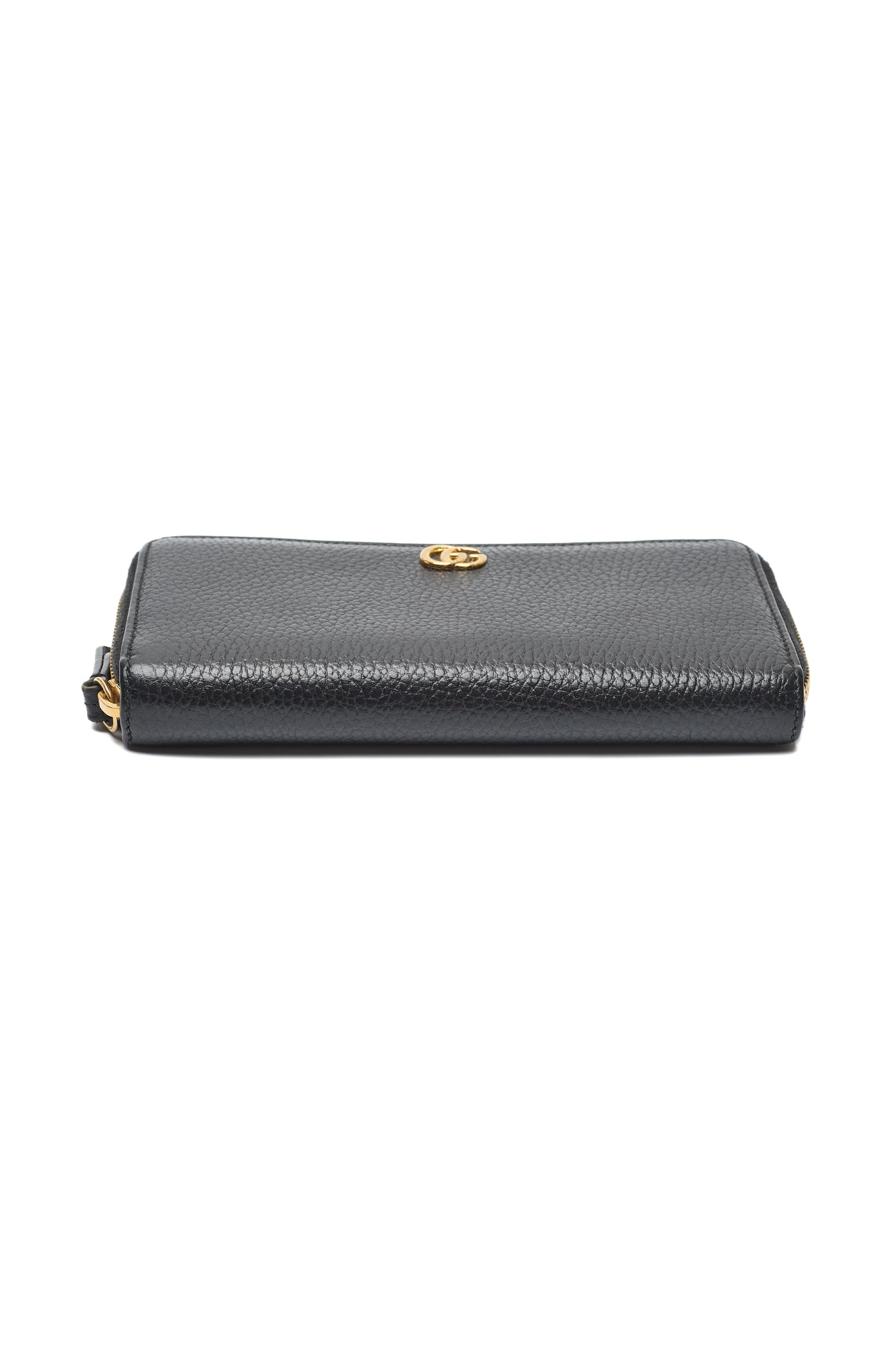 Gucci Black Long Leather Zip Wallet