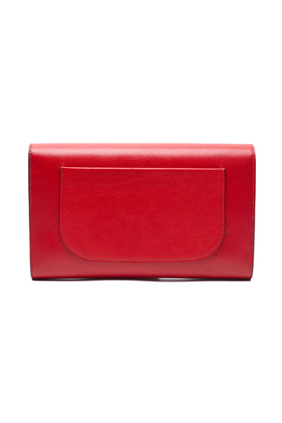 Celine Red Calfskin Trotteur Clutch