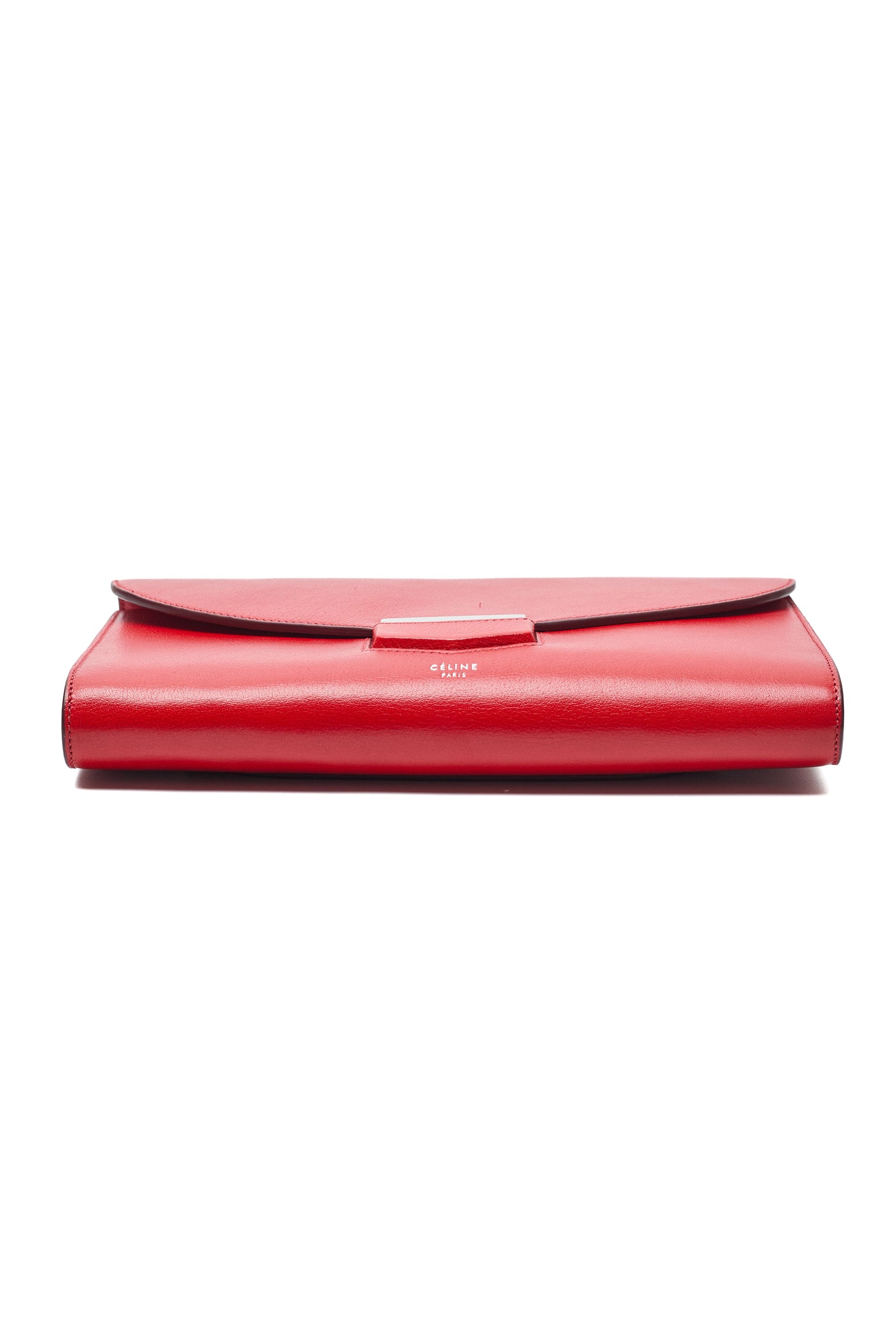 Celine Red Calfskin Trotteur Clutch