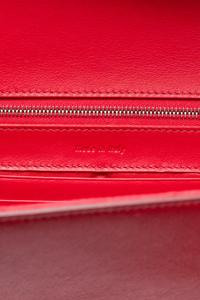 Celine Red Calfskin Trotteur Clutch