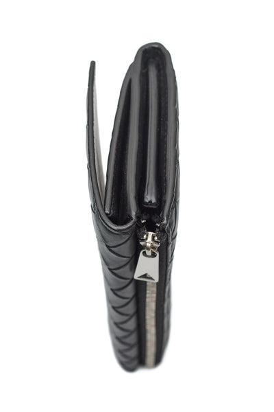 Bottega Veneta Black Intrecciato Leather SHW Long Wallet