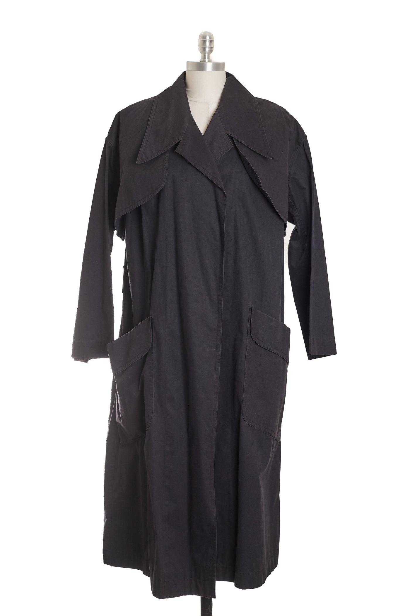Chanel Vintage Charcoal Trench Coat