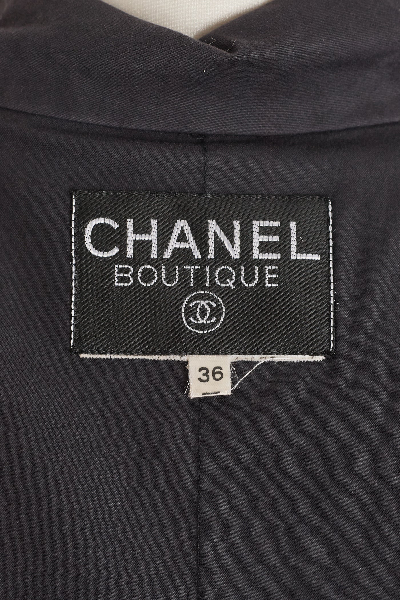 Chanel Vintage Charcoal Trench Coat
