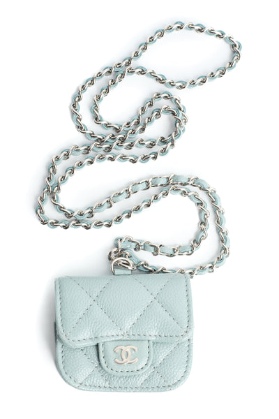 Chanel Blue Caviar Airpod Pro Case on Chain