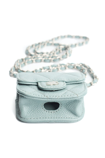 Chanel Blue Caviar Airpod Pro Case on Chain