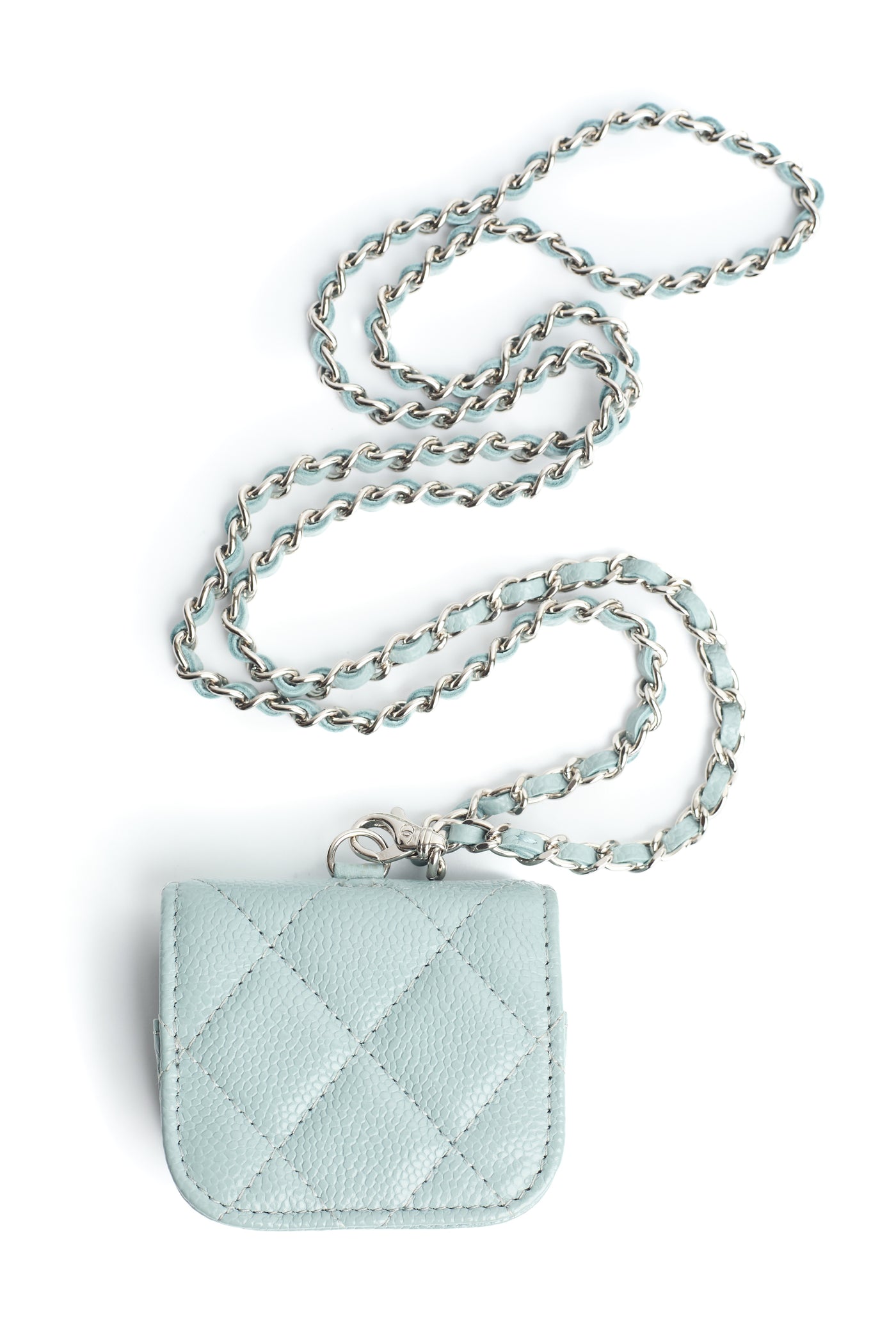 Chanel Blue Caviar Airpod Pro Case on Chain