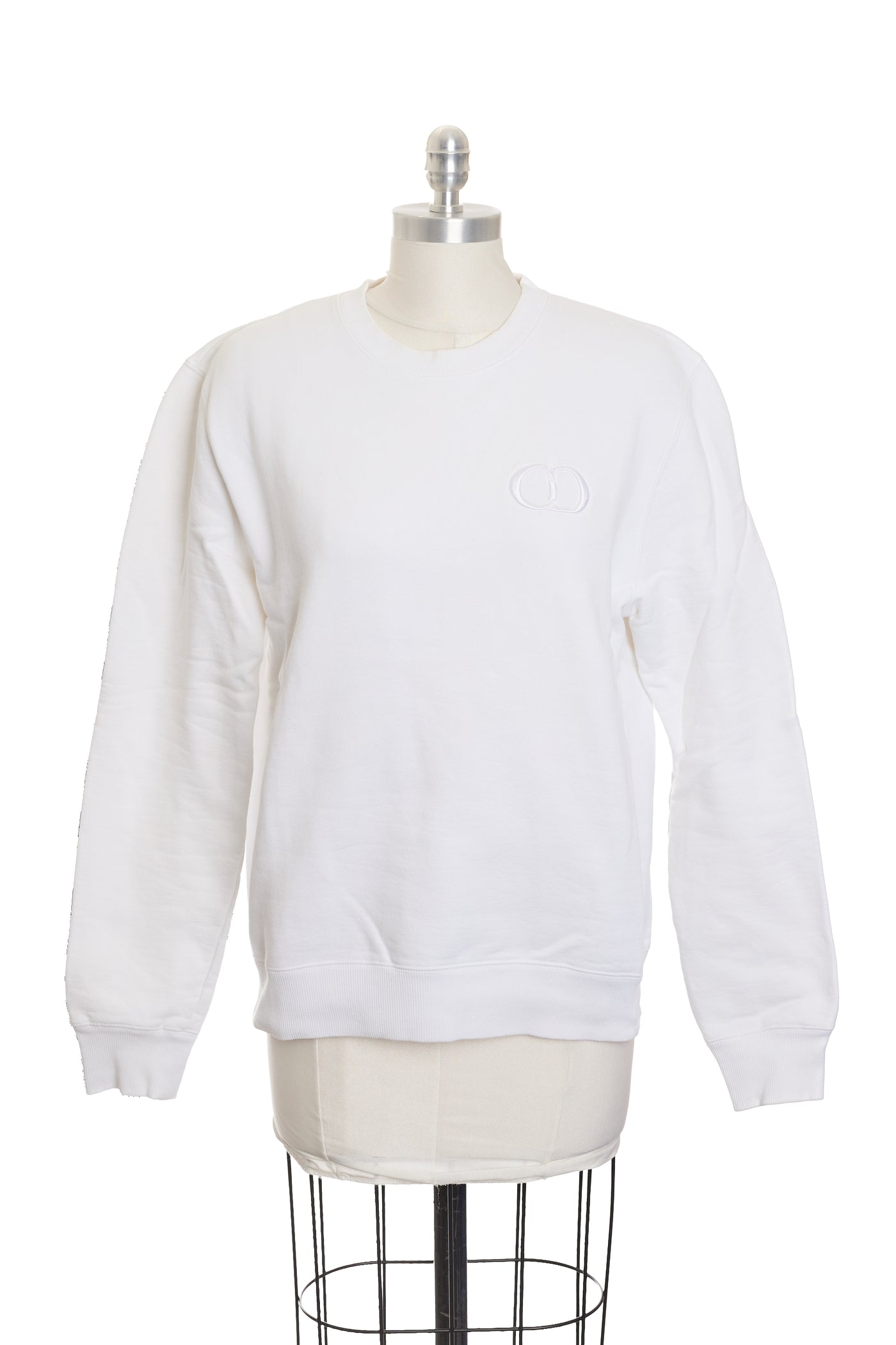 Christian Dior White Cotton Logo Sweatshirt