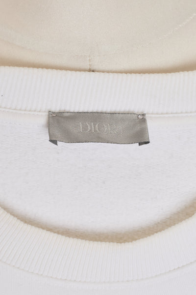 Christian Dior White Cotton Logo Sweatshirt
