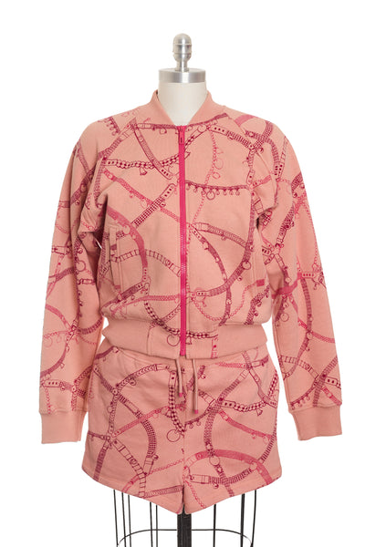 Hermes Pink Bijoux Print Short and Jacket Set