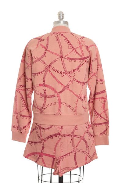 Hermes Pink Bijoux Print Short and Jacket Set