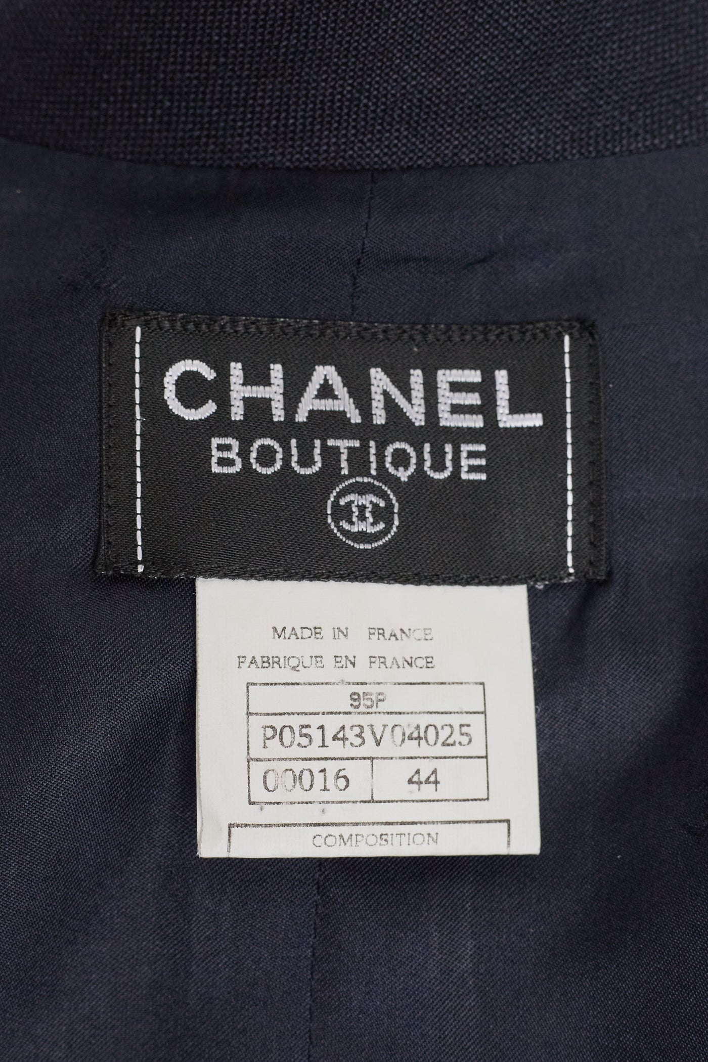 Chanel Vintage Navy Blue Linen Dress