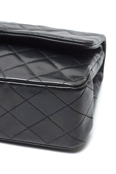 Chanel Classic Vintage Black Lambskin Medium Double Flap Bag