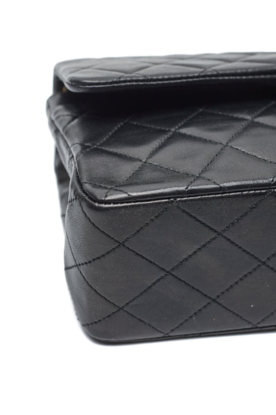Chanel Classic Vintage Black Lambskin Medium Double Flap Bag