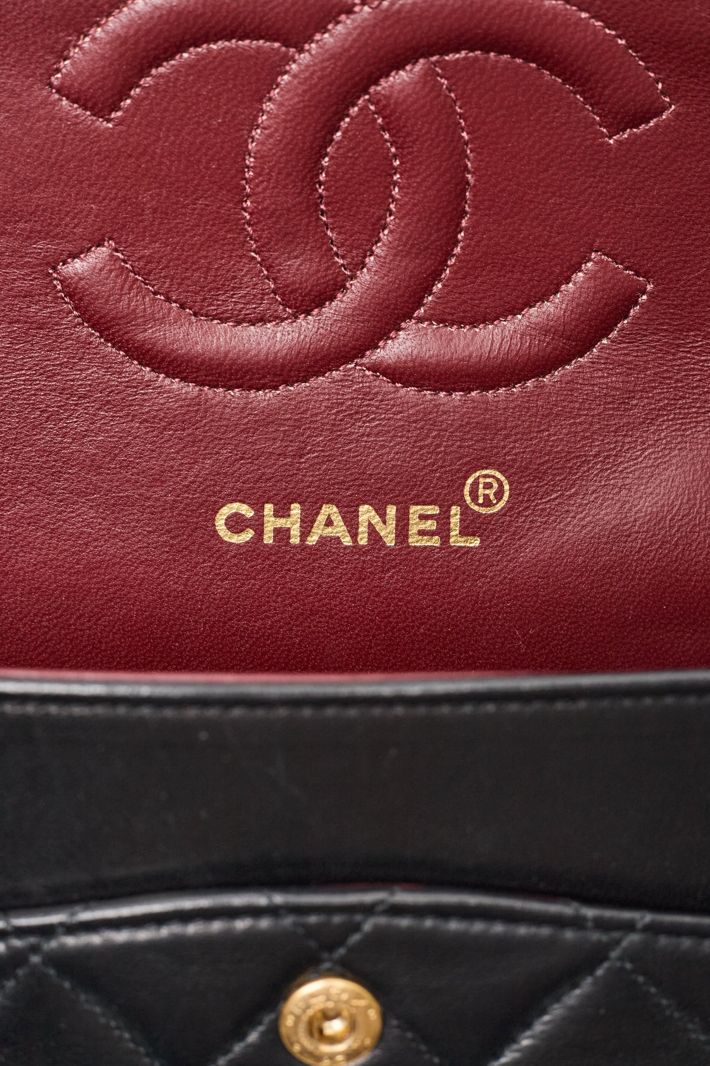 Chanel Classic Vintage Black Lambskin Medium Double Flap Bag