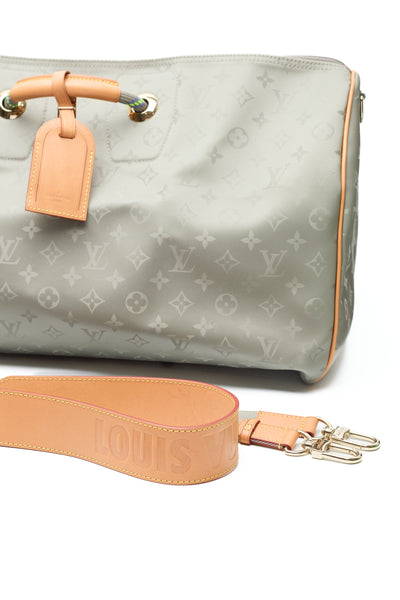 Louis Vuitton Ltd Ed Titanium Monogram Keepall Bandouliere 50