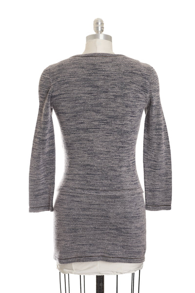 Chanel Blue Gray Knit Dress and Jacket Set