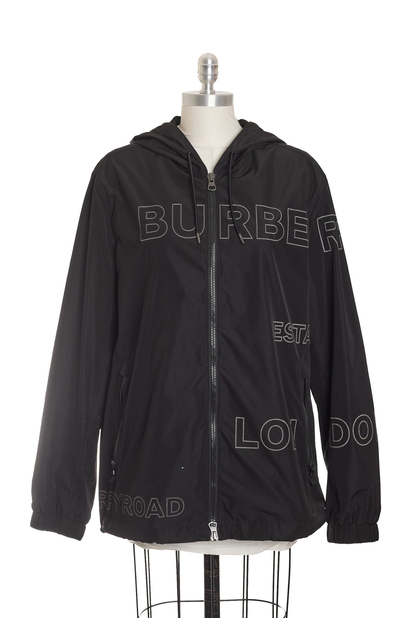 Burberry Black Logo Zip Up