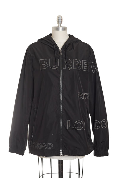 Burberry Black Logo Zip Up