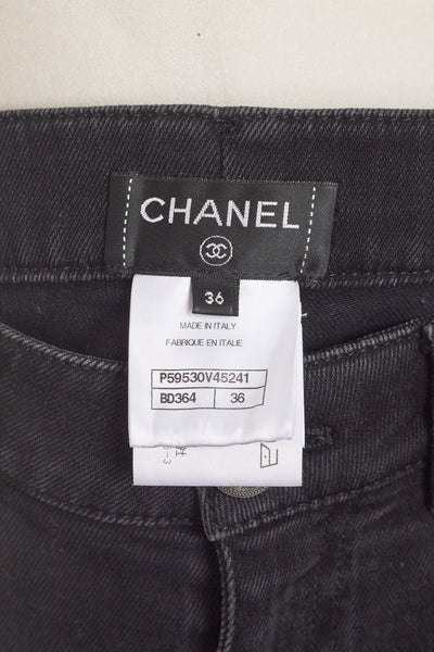 Chanel Black Denim Skinny Jeans 36