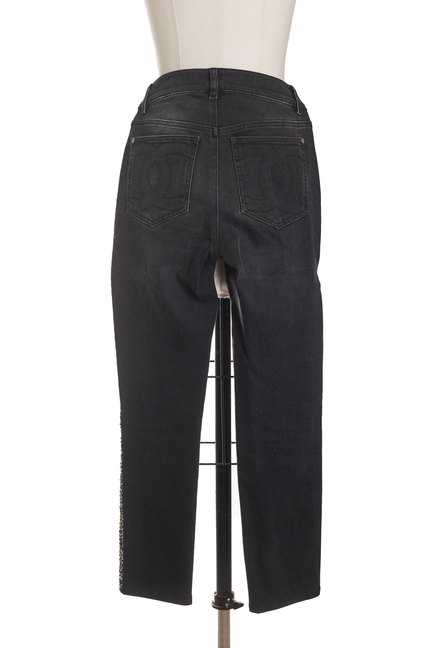 Chanel Black Denim Skinny Jeans 36
