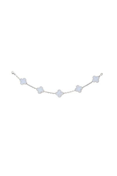 Van Cleef 5 Motif Vintage Alhambra Chalcedony Bracelet