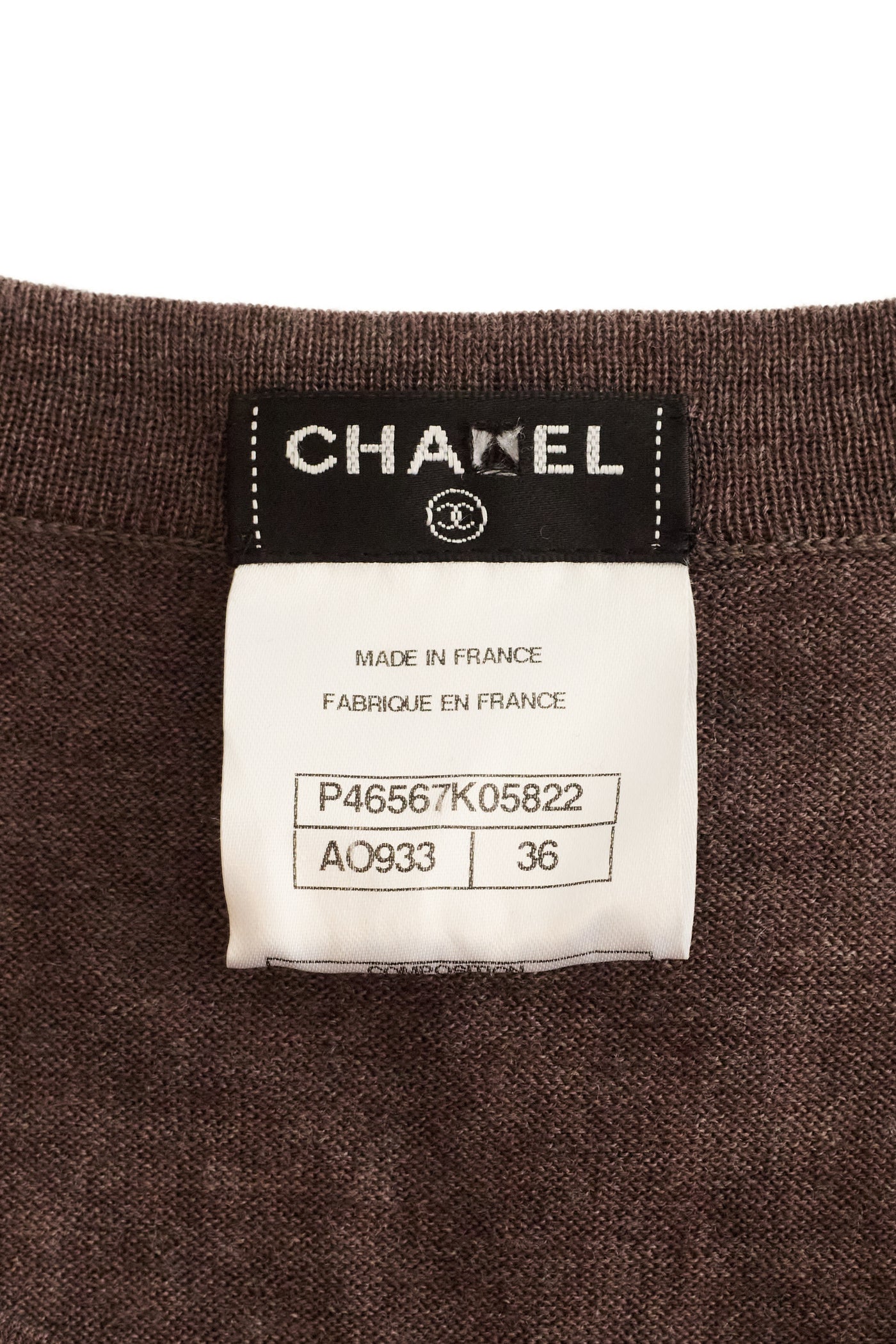 Chanel Brown Wool CC Patch Pocket Dress