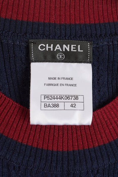 Chanel Cable Knit CC Heart Top