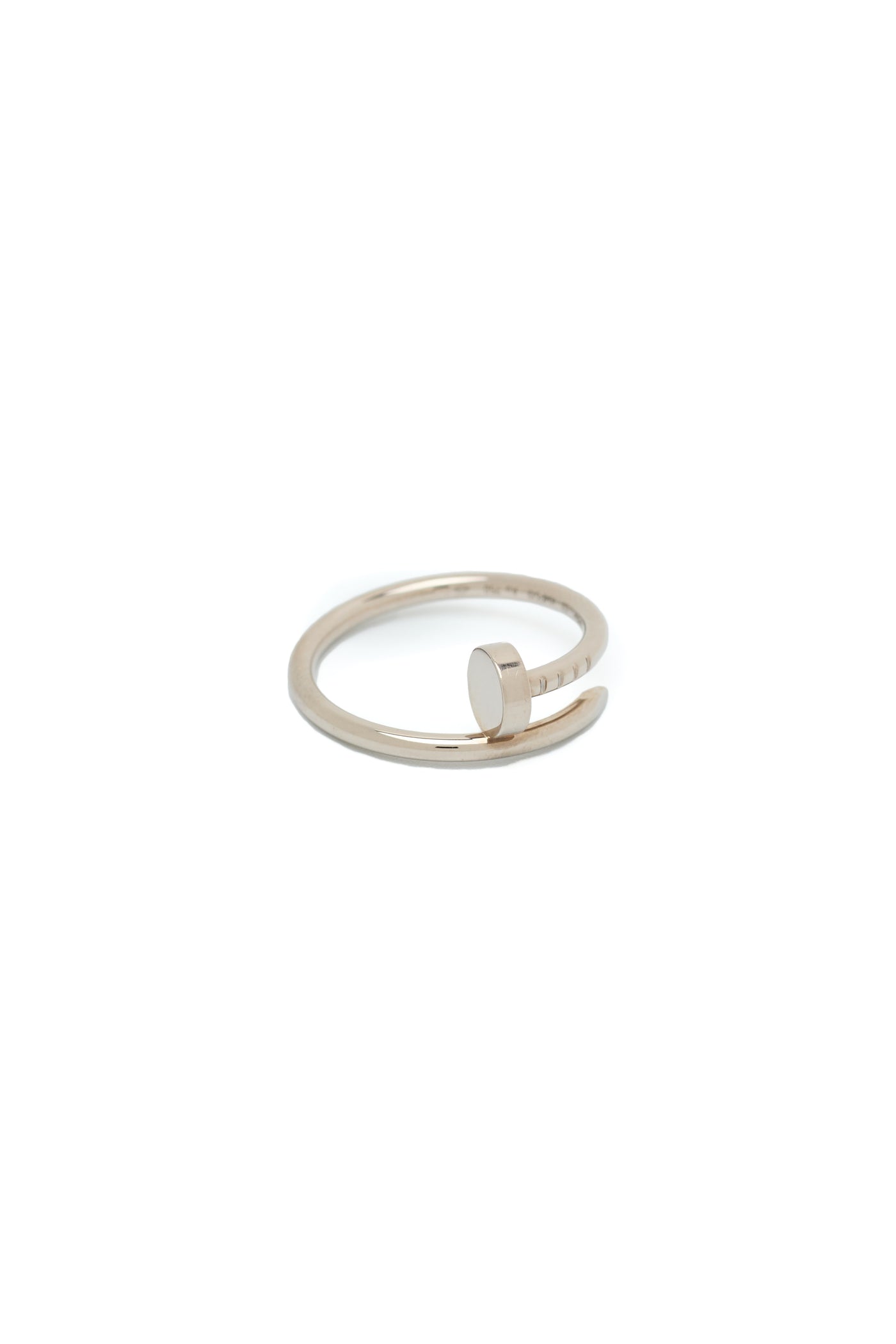 Cartier 18k White Gold Juste un Clou Ring 53