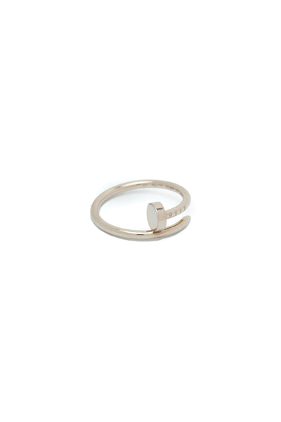 Cartier 18k White Gold Juste un Clou Ring 53