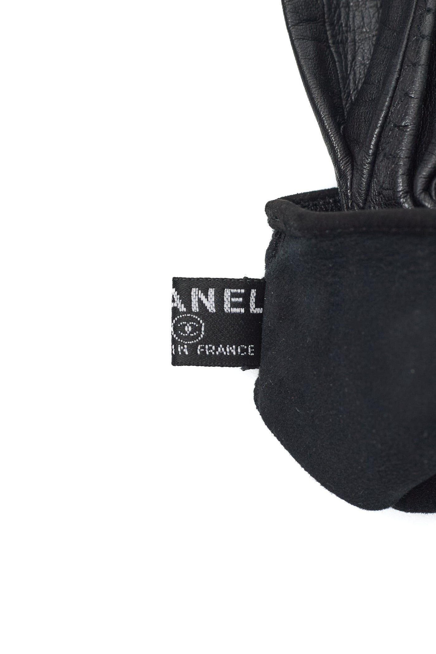 Chanel Turnlock CC Black Leather Gloves