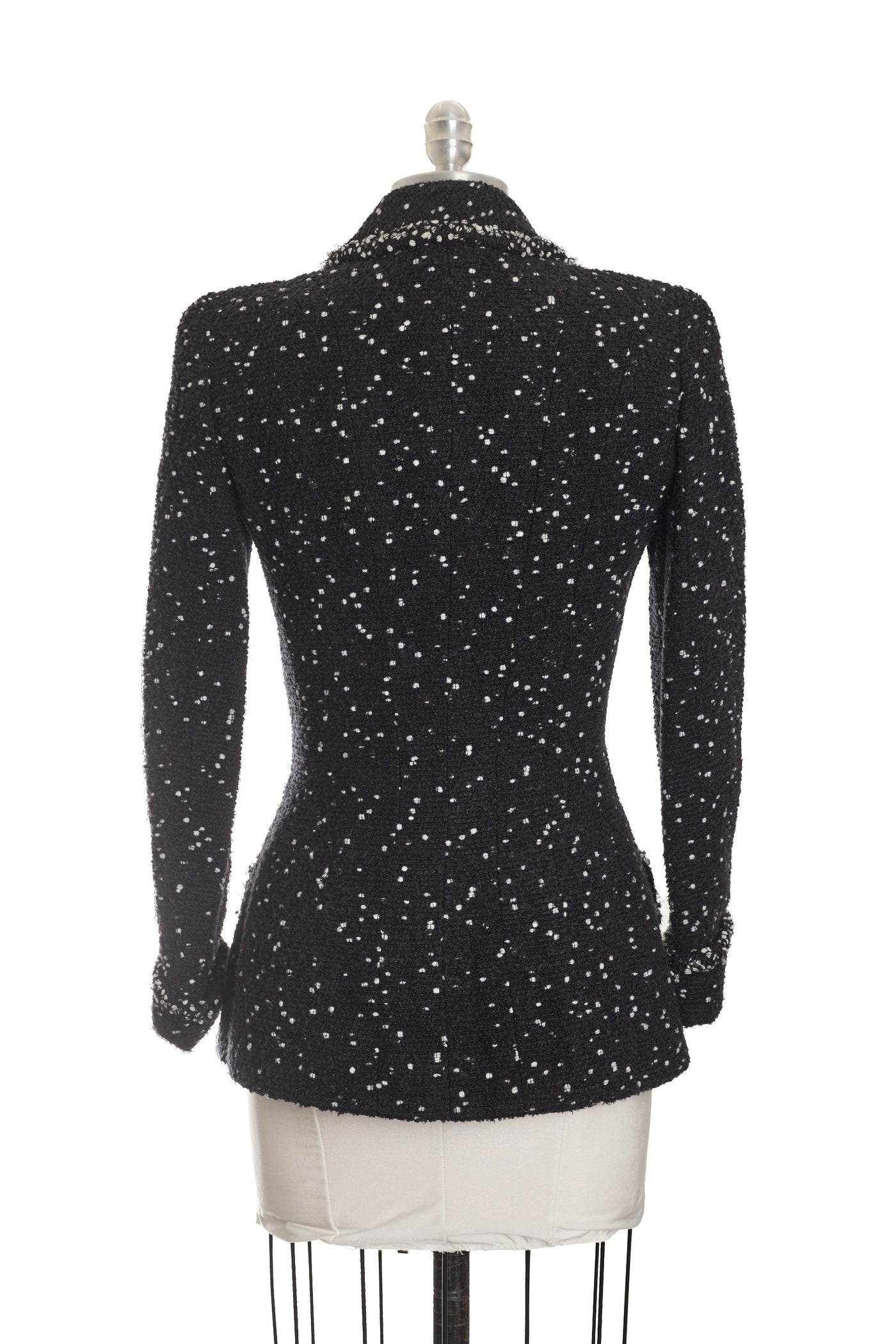 Chanel 1995 Fall/Winter Runway Black Boucle Jacket