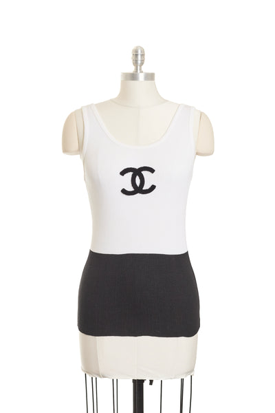 Chanel Vintage XXL CC Colorblock Tank Top